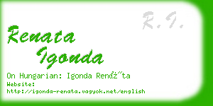 renata igonda business card